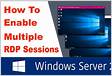 2 RDP sessions available by defult on windows server 201